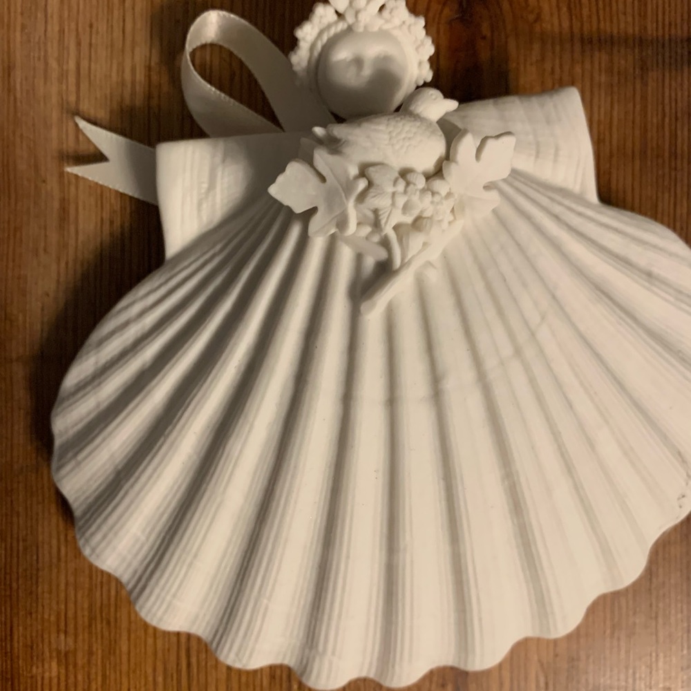 Margaret Furlong Spring White Shell Angel Decor